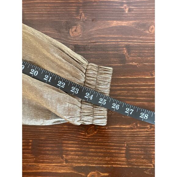 PIZAZZ Gold Brown Metallic Jacket S Y2K 90’s Romantic Goth Couture Streetwear - Picture 16 of 16